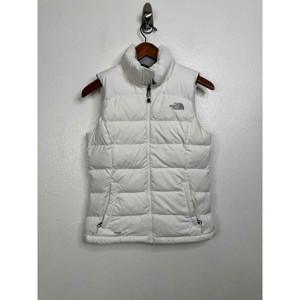 The North Face White Goose Down Puffer‎ Vest Size Xsmall